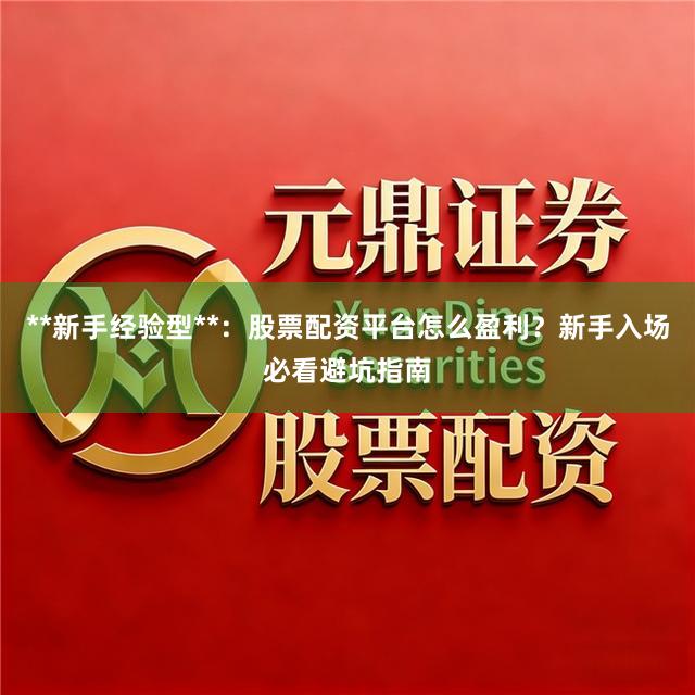 **新手经验型**：股票配资平台怎么盈利？新手入场必看避坑指南